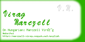 virag marczell business card